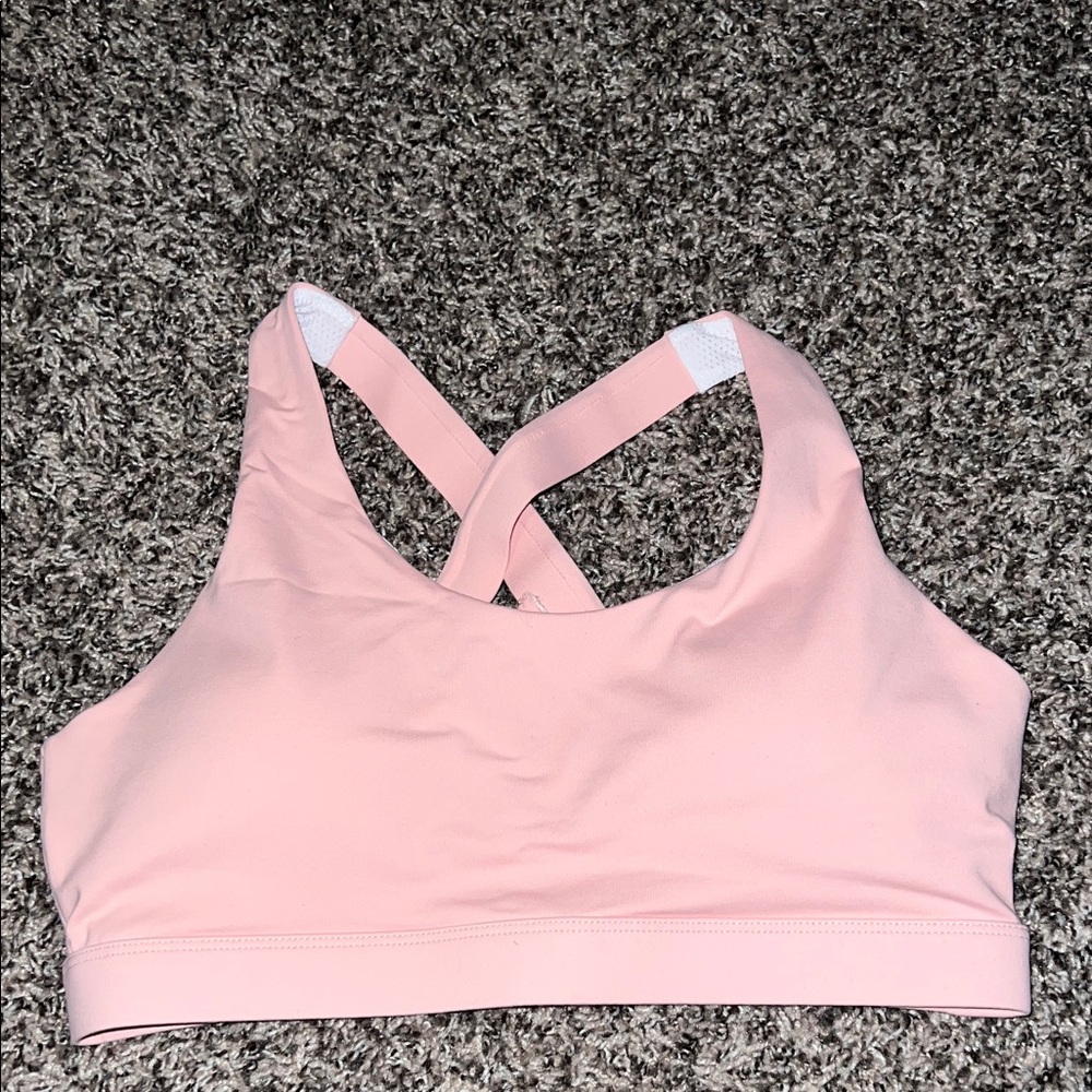 Pink sports bra